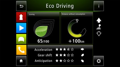Renault R-LINK 2 ECO drive feature