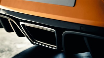 Renault Megane R.S. focus on the twin central exhaust pipe