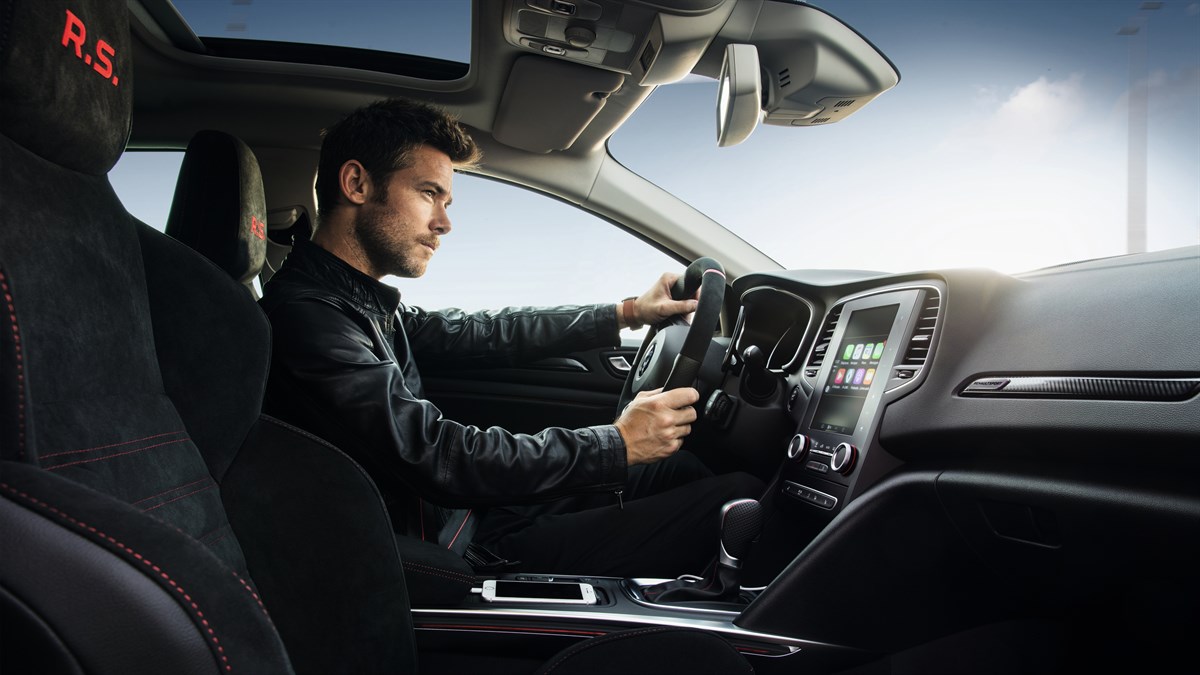 Man driving Renault Megane R.S.