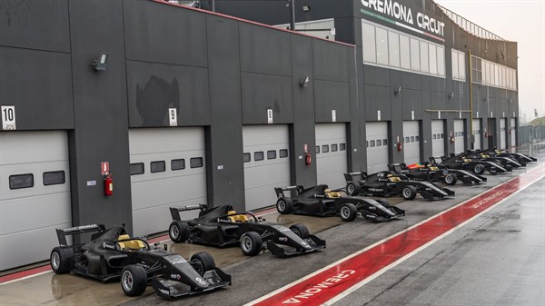 A group of Renault F1 Sport cars parked